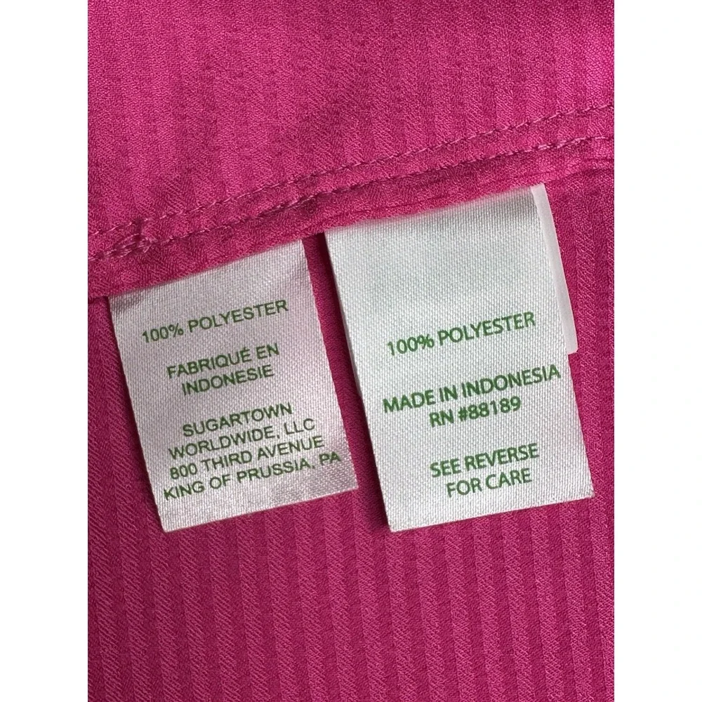 Lilly Pulitzer‎ Jaylene Dark Pink Party Puff Long Sleeve Jacquard Size 10